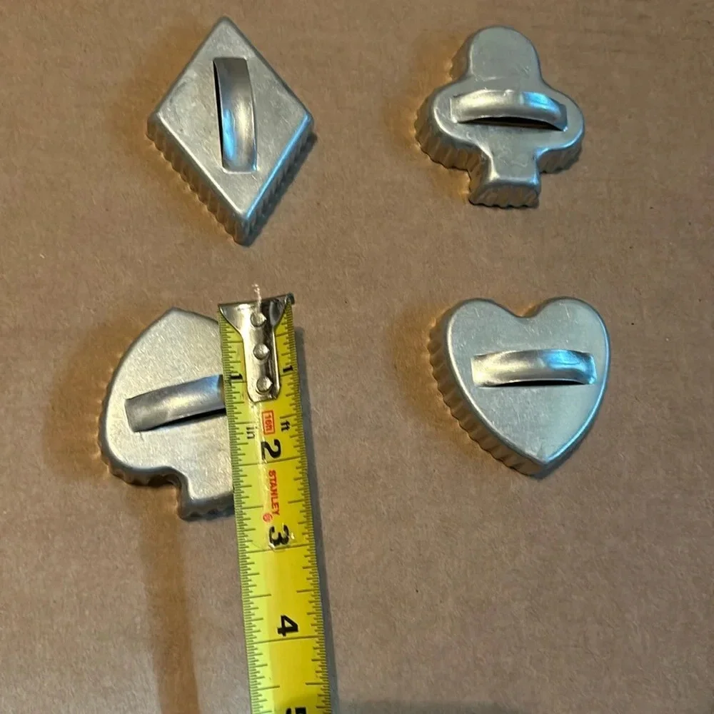 Vintage Cookie Cutters Bridge Set- Heart, Diamond, Spade, and Club